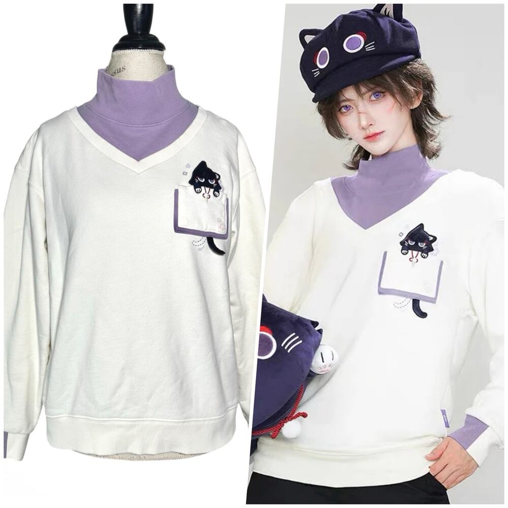 Genshin Impact miHoYo | Women | Wanderer Meow Series Fairy Cat Sweatshirt | S-M